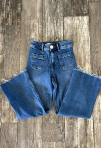 ZARA GIRL BEAUTIFUL WIDE LEG JEANS, SIZE 11-12 - Picture 1 of 14