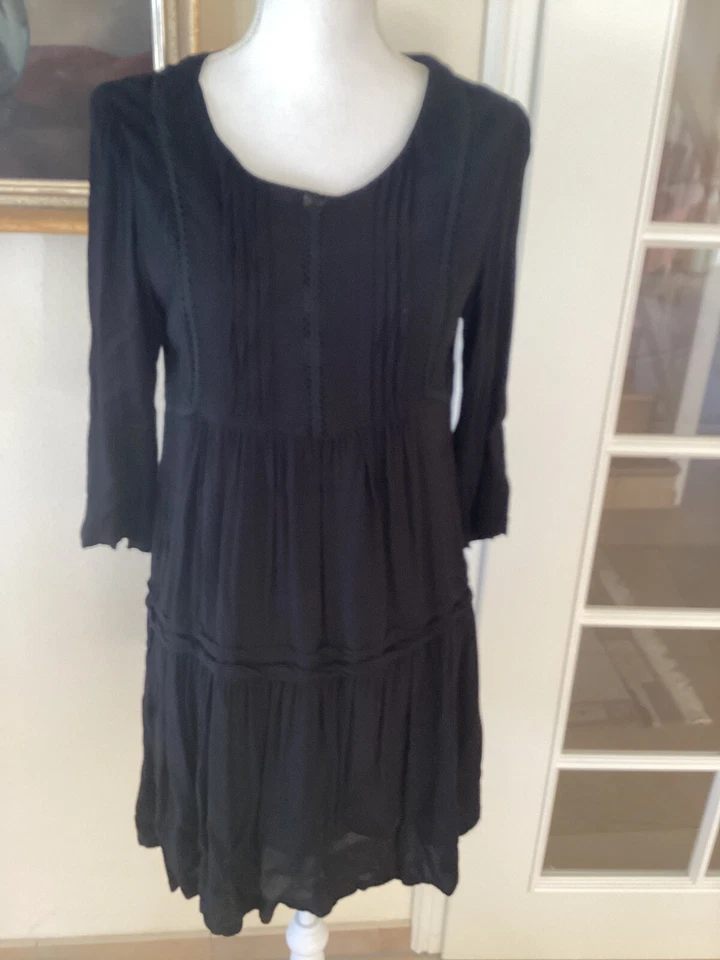 Damenkleid, Größe 36/S, schwarz, Hänger chen, dreiviertel Arm - Bild 1 von 4