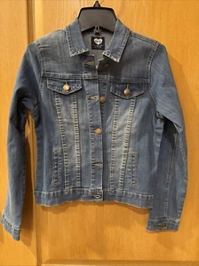 Girls Denim Jacket With embroidered unicorn - Picture 1 of 6