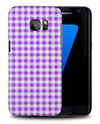 Case Cover For Samsung Galaxy|purple Checkered Pattern #6