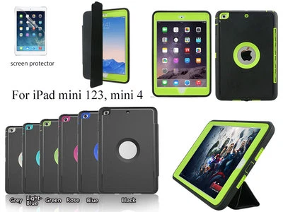 Tri-Fold Magnetic Smart Shockproof Heavy Duty Hard Case Cover for IPad mini 1234