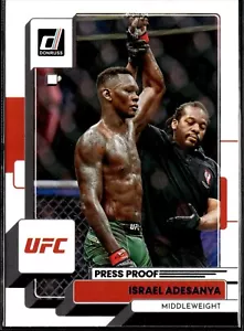 2023 Donruss UFC Base Press Proof Purple #102 Israel Adesanya - Picture 1 of 2