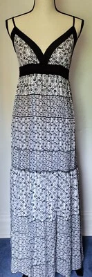 Vintage Y2K GUESS Maxi Dress L Black & White - Image 1 of 4