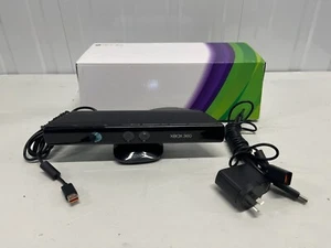 Microsoft 1414 Xbox 360 Kinect Sensor Bar Black Untested With Box and Adapter - Picture 1 of 16