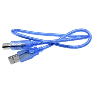 30CM USB A Male to Type B Plug Cable For Computer/Printer/Fax Lead 2.0 Blue - Picture 1 of 9
