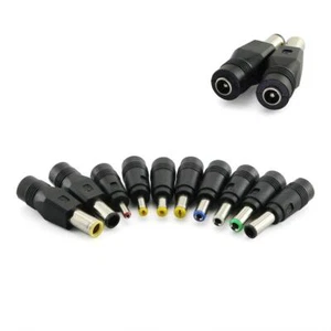10 Pcs Laptop DC Power Adapter Kits 5.5mm x 2.1mm Male Plug Converter Tips - Picture 1 of 5