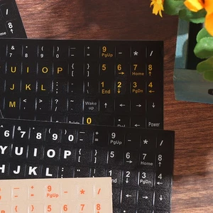 English 120 Keys Matte Standard Waterproof Keyboard Stickers Letter Alphabet*A - Afbeelding 1 van 15