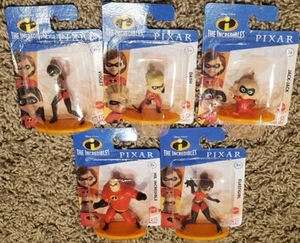 Disney Pixar-The Incredibles -Micro Collectibles- Action Figures- Set of 5 NEW - Picture 1 of 1