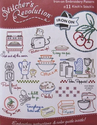 Stitchers Revolution 11 KITCH'n STITCH'n Kitchen Embroidery Transfer Pattern NEW - Image 1 of 2