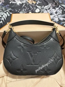 Louis Vuitton Bagatelle Black Empreinte Leather Monogram Crossbody Bag LV - Picture 1 of 6