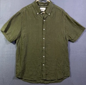 PORTER & ASH Hemd Herren L grün Leinen Cabana Camp Breeze Kragen S/S Knopfleiste - Bild 1 von 9
