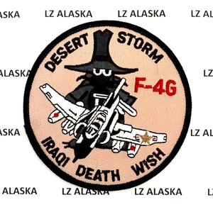 US AIR FORCE DESERT STORM F-4G IRAQI DEATH WISH PATCH - Bild 1 von 3
