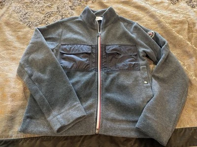 Moncler Niño Niño 8Y Polar Gris Cremallera Completa Chaqueta Abrigo Foto 1 de 4