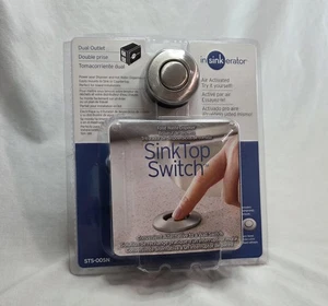 InSinkErator STS-OOSN SinkTop Switch Satin Nickel Button Dual Outlet New Sealed - Picture 1 of 4