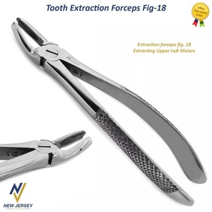 Surgical Fig 18 Upper Left Molar Extracting Oral Teeth Extraction Dental Forceps - Picture 1 of 6