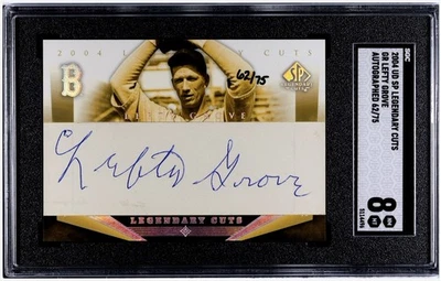 *2004 Upper Deck SP Legendary Cuts Lefty Grove Cut Auto 62/75 - Image 1 of 2