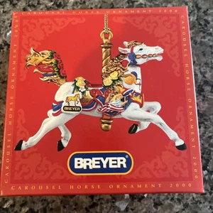 2000 Breyer Holiday Porcelain Carousel Horse 50th Anniversary Ornament No.700500 - Picture 1 of 2