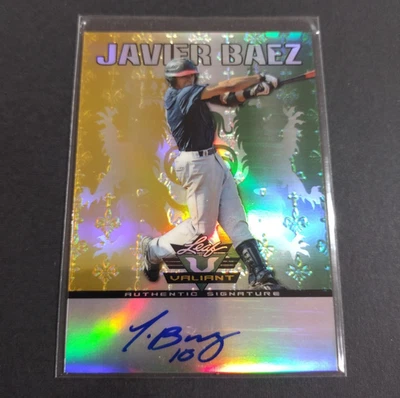 Hoja Valiant Javier Baez 2011 autógrafo #VA-JB2 en tarjeta automática Foto 1 de 2