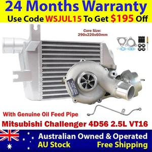 Upgrade Billet Turbo+Intercooler+Oil Feed Pipe For Mitsubishi Challenger 2.5L - Picture 1 of 15