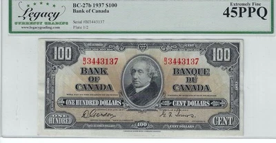 1937   BOC BC-27b Gor/Tow  , $100  SN# B/J  3443137,  Legacy**EF-45  PPQ** - Image 1 of 2