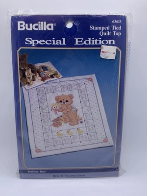 Edredón Bucilla estampado punto de cruz edición especial 63613 oso para dormir Foto 1 de 4