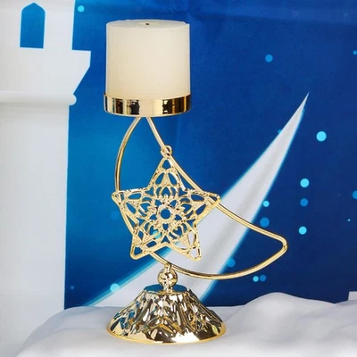 Eid Mubarak Tealight Candle Holder Dinner Living Room Moon Star Candle Stand - Image 1 of 4