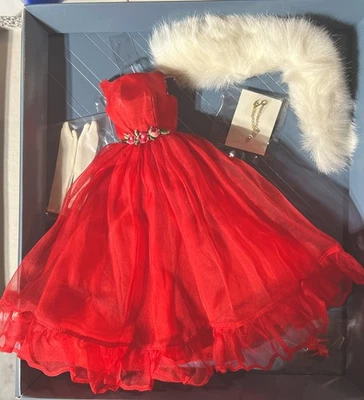 Vestido Barbie "Junior Prom" #1614 vintage años 60, abrigo de piel, tacones, collar Foto 1 de 2