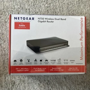 Router Gigabit Inalámbrico Doble Banda NETGEAR N750 - Nuevo y Sellado - Imagen 1 de 3