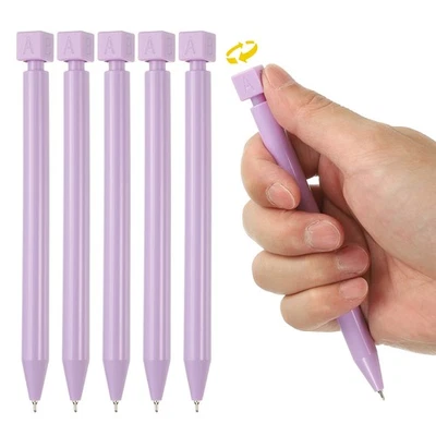 6 PIEZAS Divertidos bolígrafos, bolígrafo de escritura de 0,5 mm bolígrafos de tinta de gel negro ABCD, púrpura Foto 1 de 4