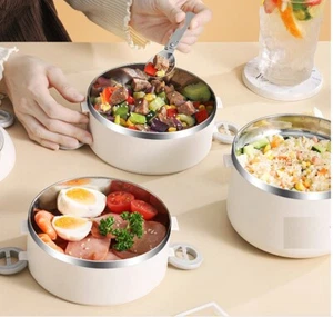 Lonchera lata de pan a prueba de fugas Studt-Box lata para tiempo de pan de acero inoxidable 3 compartimentos  - Imagen 1 de 24