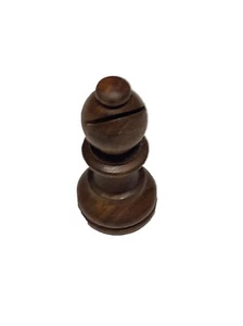 Scacchiera vintage in legno metà secolo moderna (2" pollici) ��Sostituire Bishop nero - Foto 1 di 5