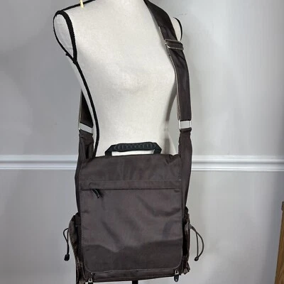 Pottery Barn Kids Nylon brown Diaper Bag crossbody travel baby changing pad - Image 1 of 4