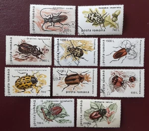 RUMÄNIEN 1996 CTO & gebrauchte Insekten Mi 5165-9, 5188-92 Scott 4082-91 superb 8010 - Bild 1 von 2