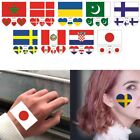 Temporäre Fans Tattoo Aufkleber Olympische Spiele Länder Flaggen WM Flagge Gesicht