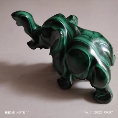 Malachitstein Elefant - Bild 1 von 4