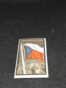 1963 Topps Flags of the World Midgee card # 21 Czechoslovakia 