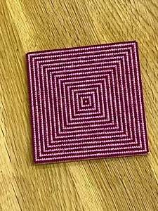 Handmade Completed Cross Stitch Coaster - Picture 1 of 1