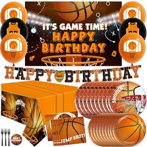 Yingoto Basketball Party Decorations Plate Set Basketball Birthday Party Deco... - Picture 1 of 7