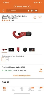 Milwaukee 1 in. Constant Swing Copper Tubing Cutter 48-22-4259  - Image 1 of 4