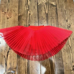 Adult Small Tulle Ballet Skirt With Clip-On Flower - Red - Picture 1 of 6