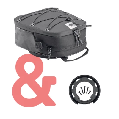 Kappa DR04 kleiner Tankrucksack 4,5 L Tanklock System  schwarz grau Tarnoptik - Bild 1 von 3