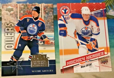 WAYNE GRETZKY LOT 2 HOCKEY HEROES NATIONAL TRADING CARD DAY OILERS - Image 1 of 2