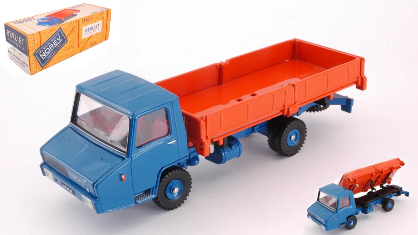 Berliet Stradair Benne Basculante Laterale Orange & Blue 1:43 Model NOREV - Immagine 1 di 1