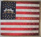 State Colors Flag - w/State Seal Between the Star Pattern - Civil War
