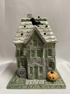 Bath & Body Works White Barn Candle Co Ceramic HALLOWEEN HOUSE Votive Holder - Picture 1 of 5