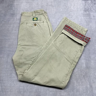 Брюки мужские Cabela's Blanket с подкладкой Chino 34 оливково-зеленые карманы прямые штанины - Изображение 1 из 4