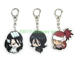 3er Set Schlüsselanhänger Bleich Acryl Kuchiki Byakuya, Kuchiki Rukia, Abarai Renji v1 - Bild 1 von 2