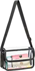 Clear Crossbody Bag, Stadium Approved Clear Purse Bag for Concerts Sports Events - Picture 1 of 9