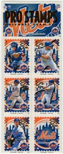 1996 MLB Pro Stamps Baseball Team Set NY NEW YORK METS Full Sheet Jeff Kent