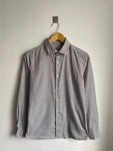 J.Lindeberg Men's Shirt Button-Up Size S Slim Fit Polka Dot Classic - Picture 1 of 7